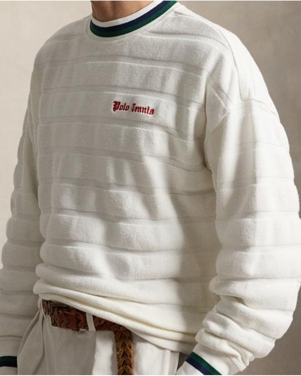 Polo Ralph Lauren Gray Relaxed Fit Textured Jacquard Pullover for men