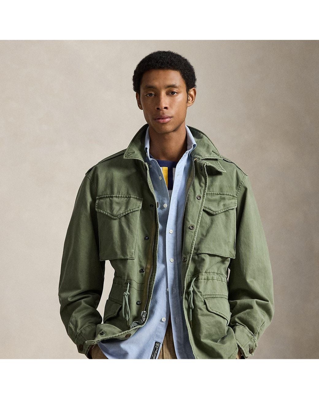 Polo Ralph Lauren Green Sateen Field Jacket for men