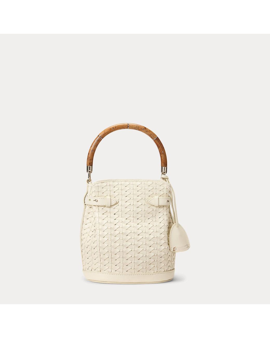 Ralph Lauren Natural Ralph Lauren The Ralph Braided Small Bucket Bag