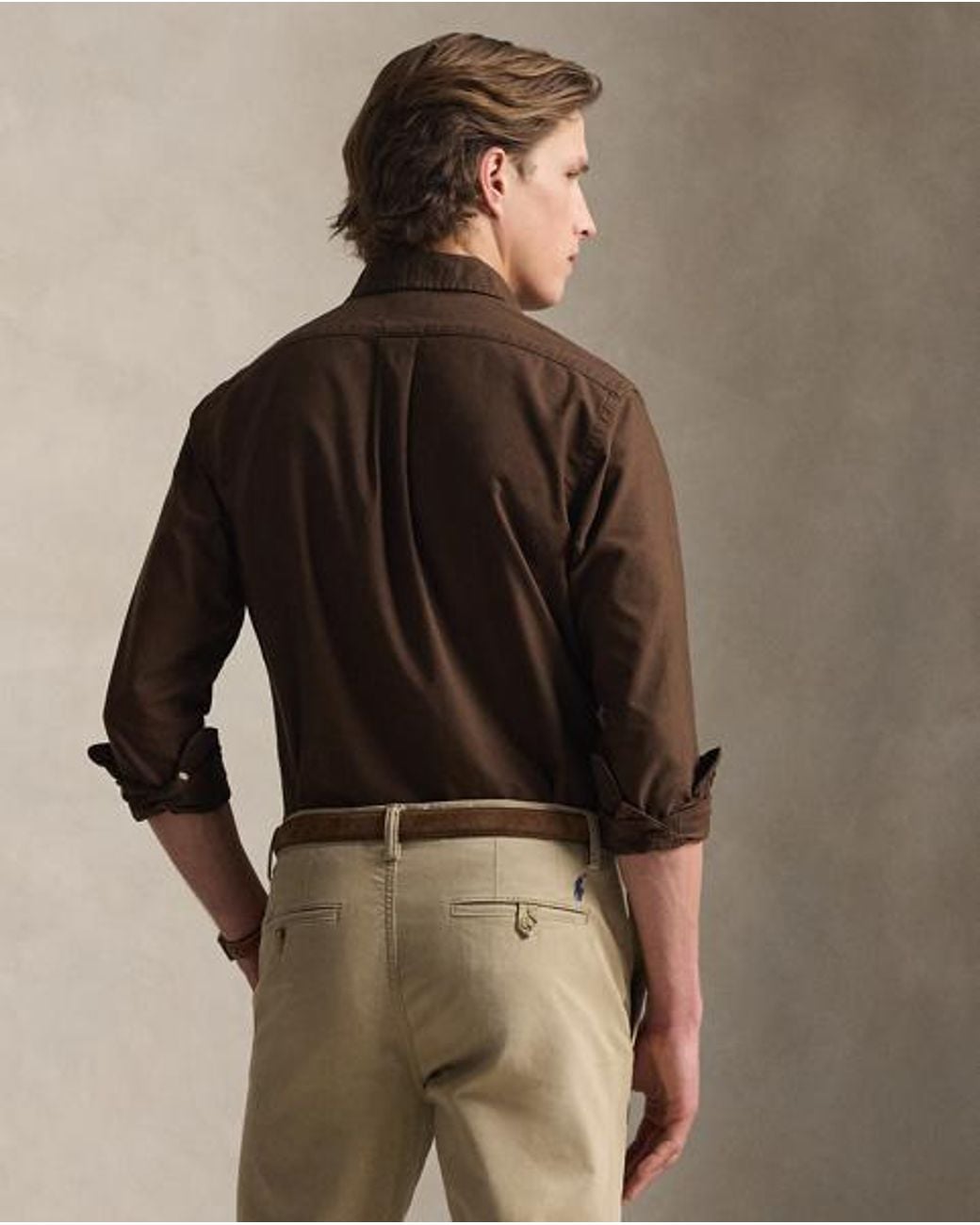Polo Ralph Lauren Natural Custom Fit Garment-Dyed Oxford Shirt for men