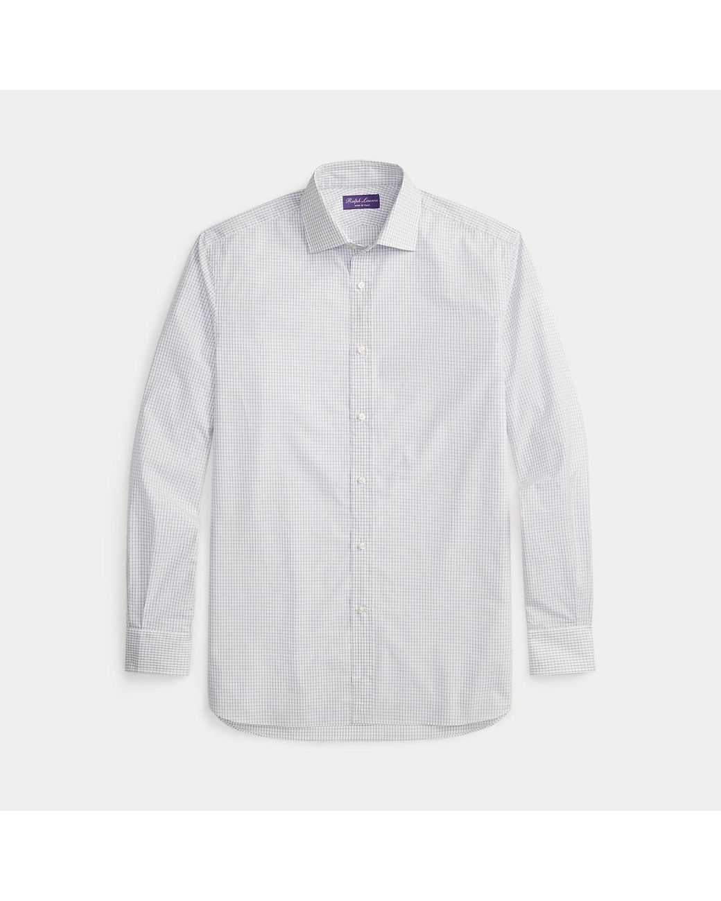 Ralph Lauren Gray Tattersall Poplin Shirt for men