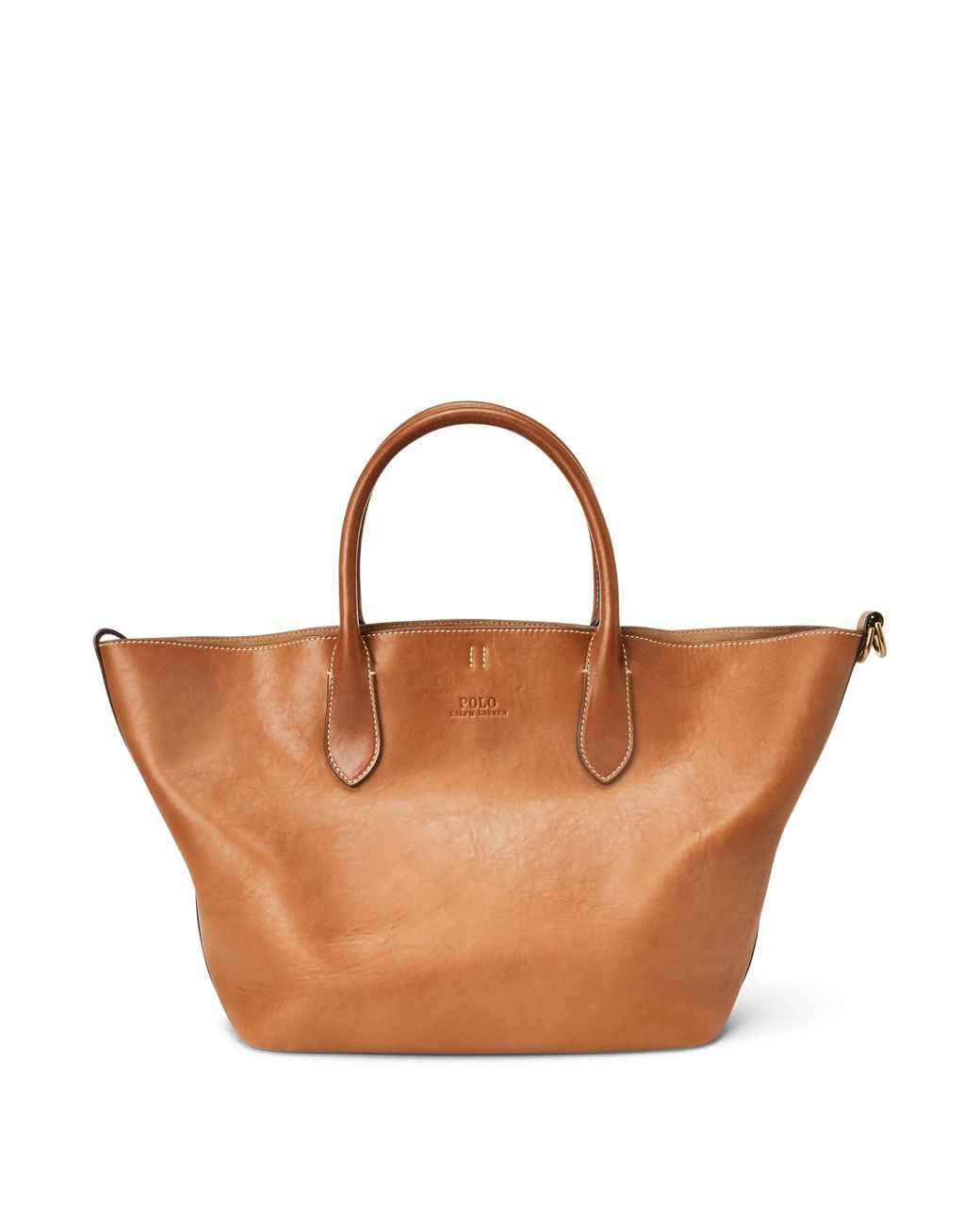 Polo Ralph Lauren Leather Medium Bellport Tote in Natural Lyst