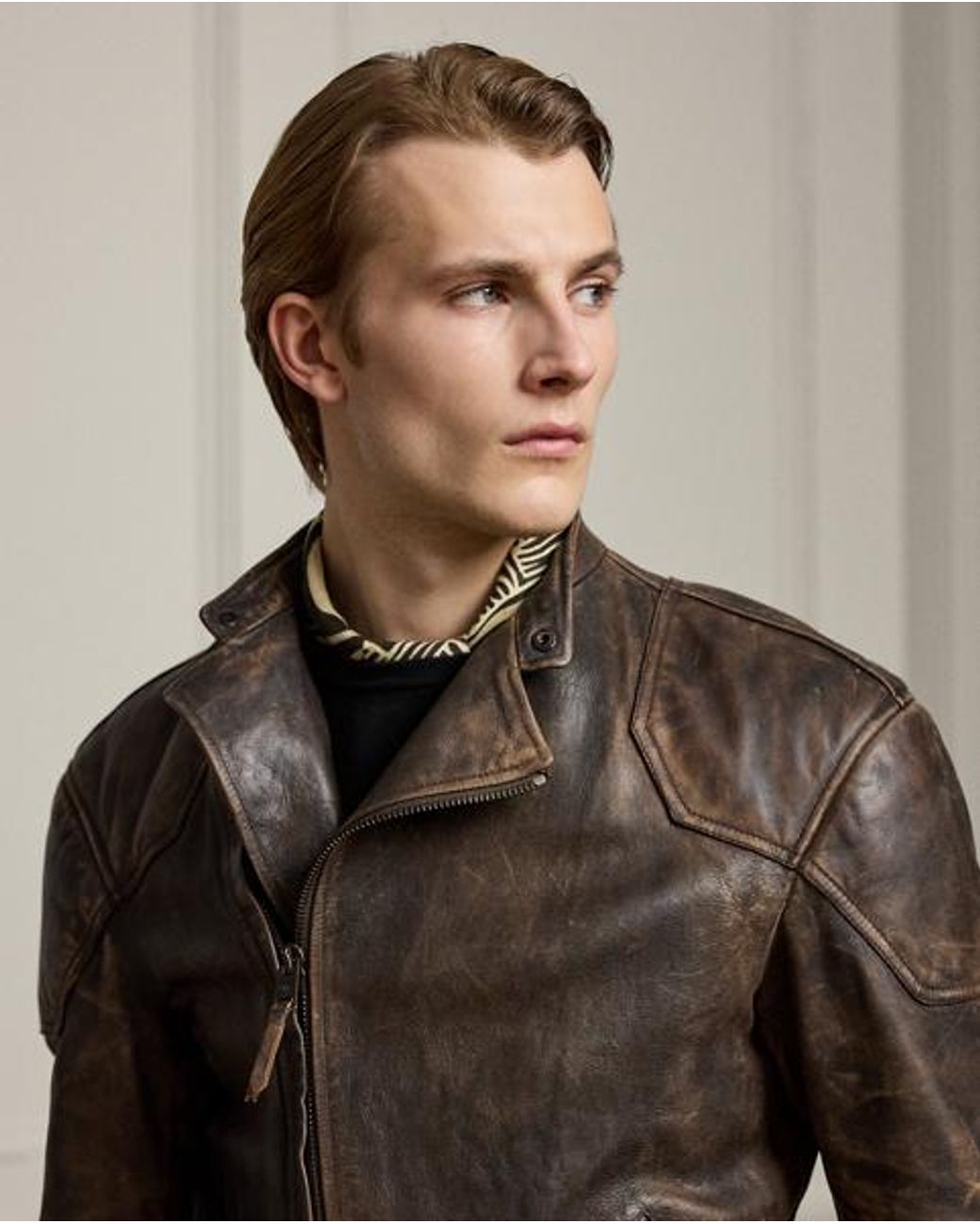 Ralph Lauren Brown Thruxton Leather Moto Jacket for men