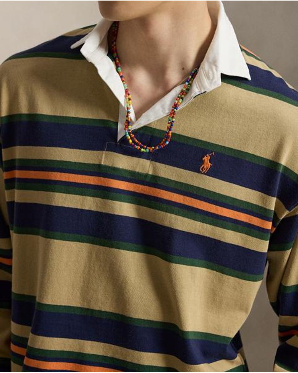 Polo Ralph Lauren Multicolor Big Fit Striped Jersey Rugby Shirt for men