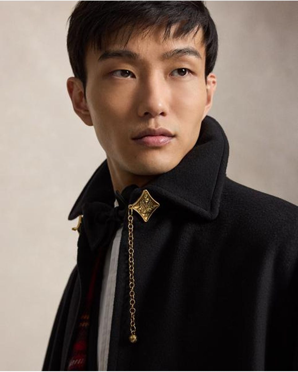 Polo Ralph Lauren Black Wool Melton Cape for men