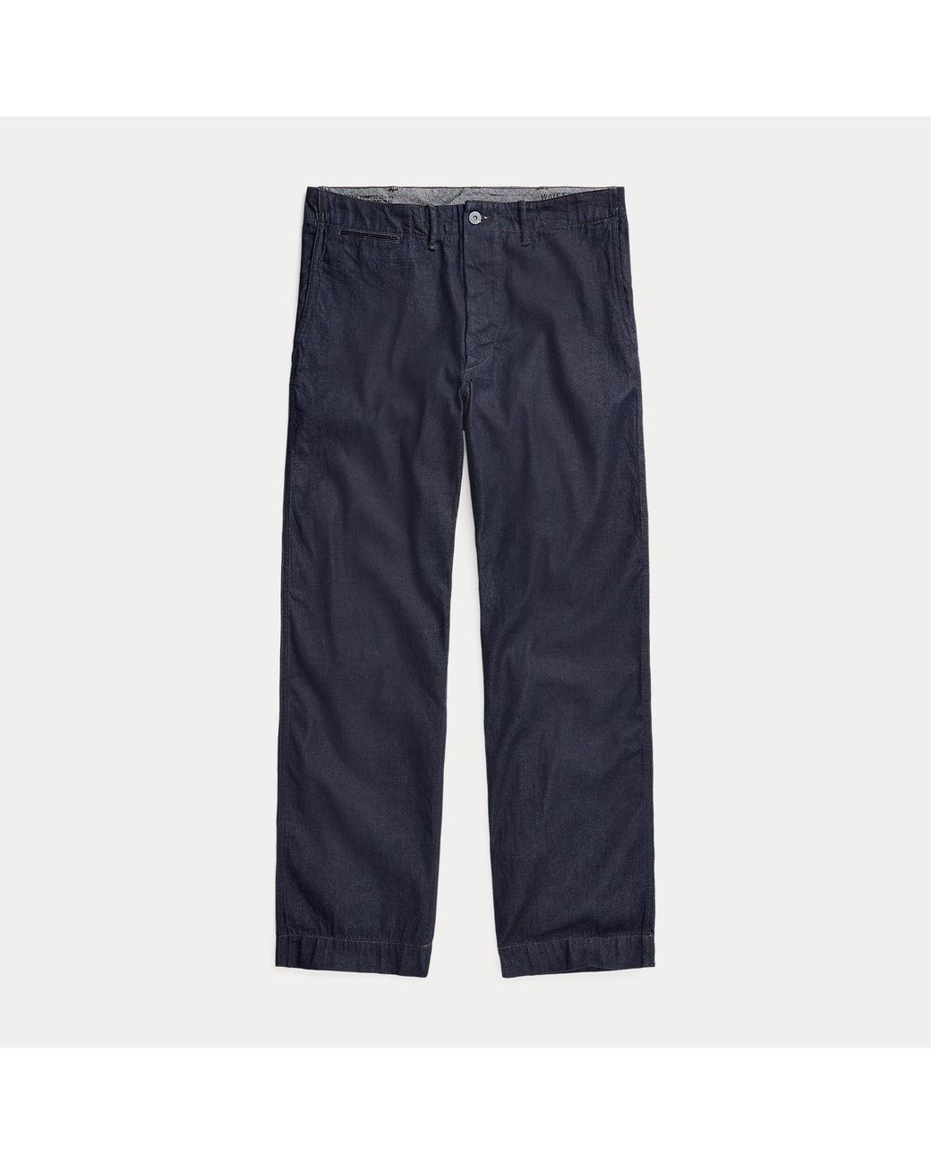 RRL Blue Rinsed Denim Field Trouser for men