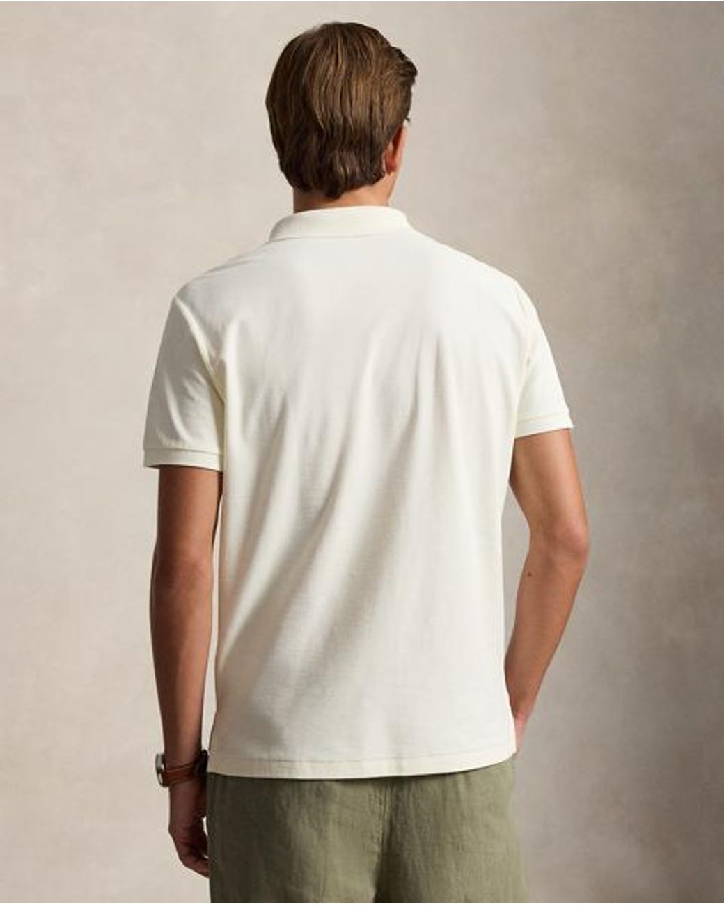 Polo Ralph Lauren Natural Custom Slim Fit Honeycomb-Mesh Polo for men