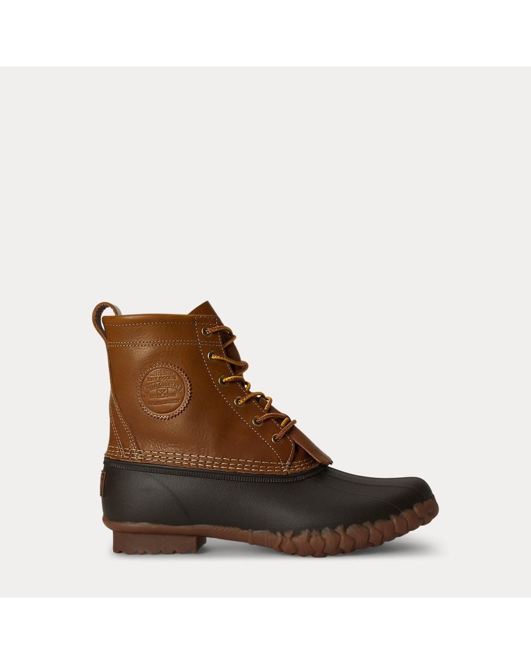 Polo Ralph Lauren Brown Harvey Leather Duck Boot for men