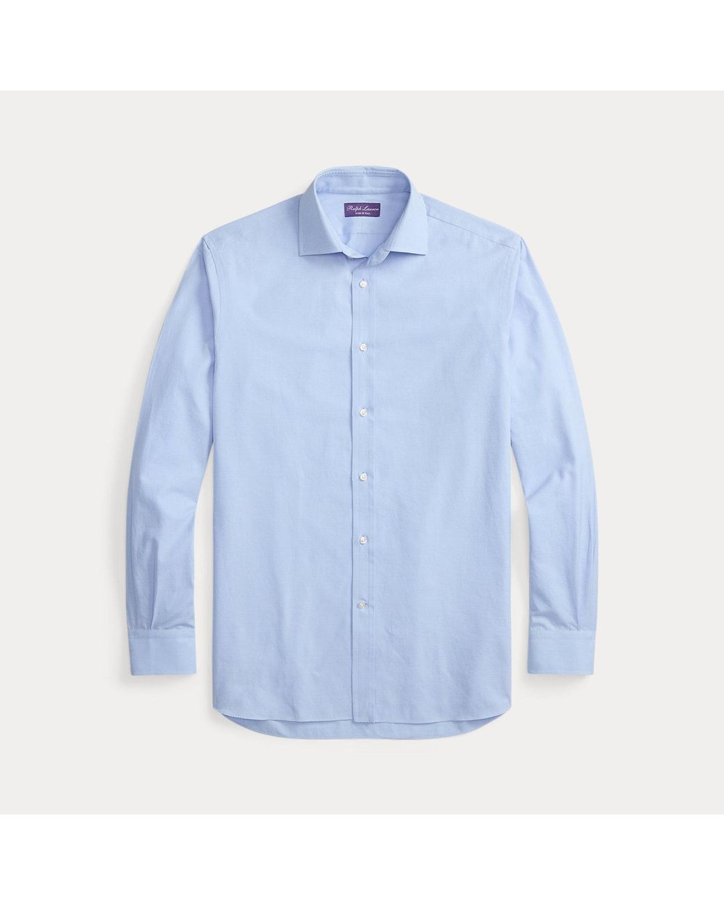 Ralph Lauren Blue Diamond-Textured Oxford Shirt for men