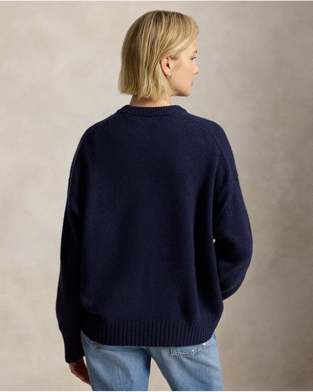 Polo Ralph Lauren Blue Wool Crewneck Jumper