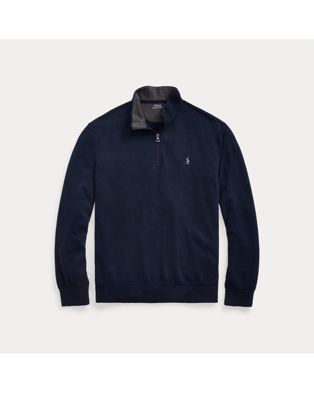 Polo Ralph Lauren Blue Luxury Jersey Quarter-zip Pullover for men