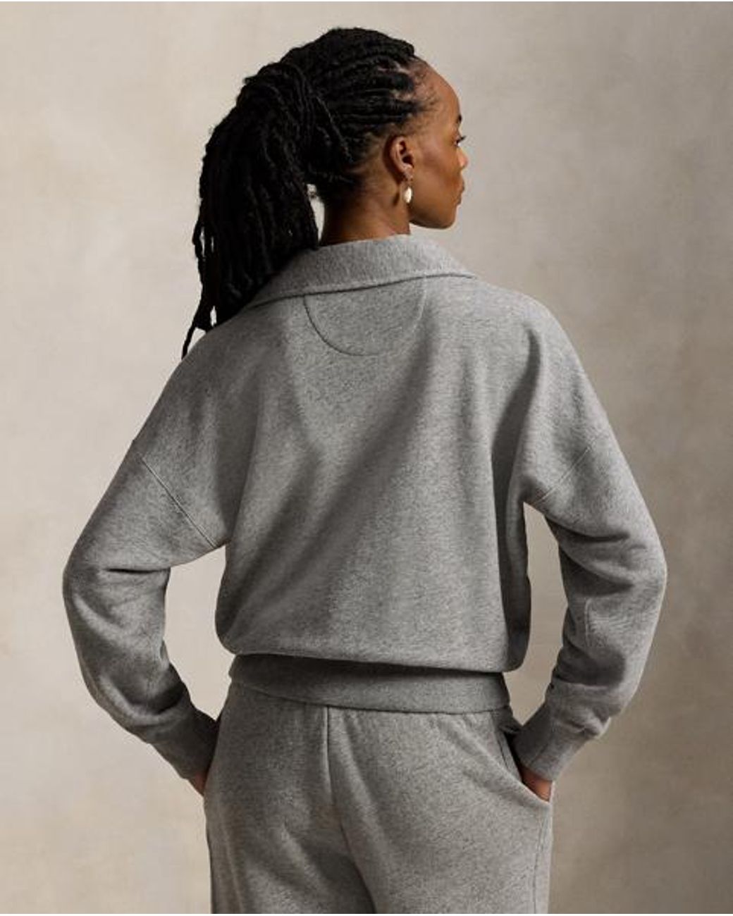 Polo Ralph Lauren Gray Lightweight Fleece Quarter-Zip