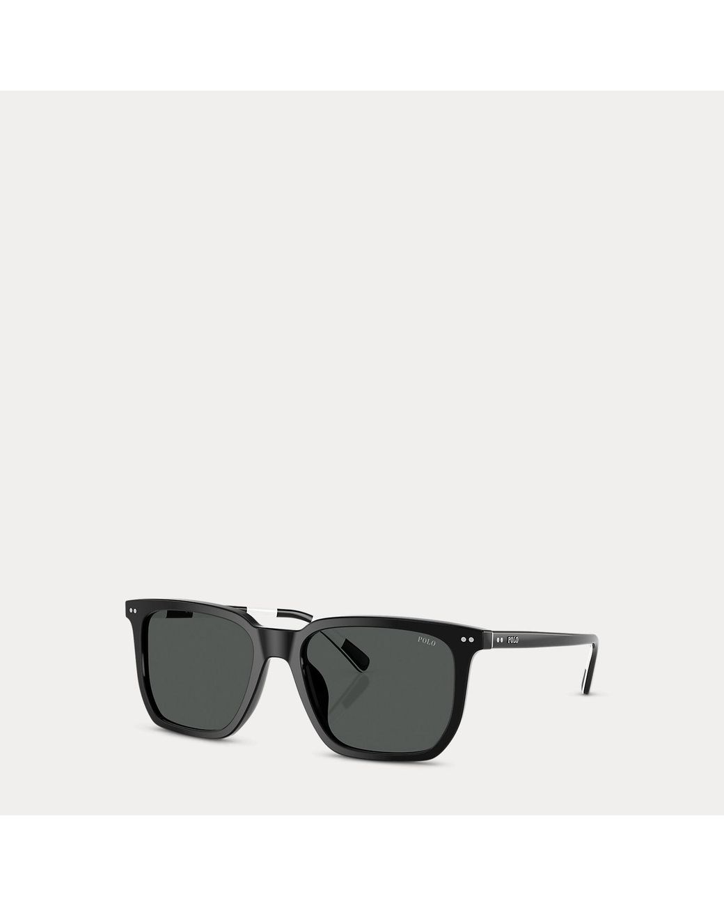 Polo Ralph Lauren Gray Heritage Rugby-Stripe Sunglasses for men