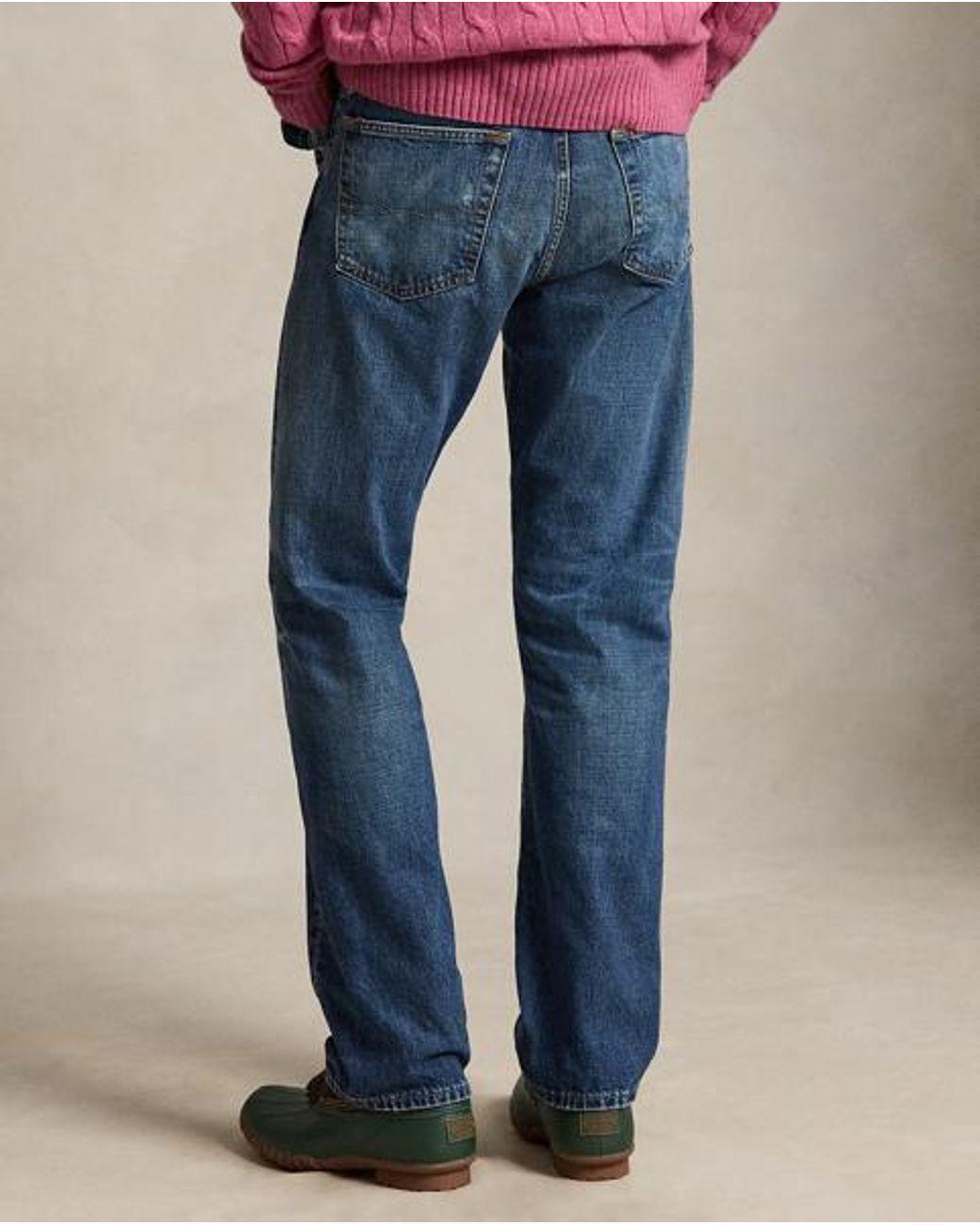 Polo Ralph Lauren Blue Hampton Straight Distressed Jean for men