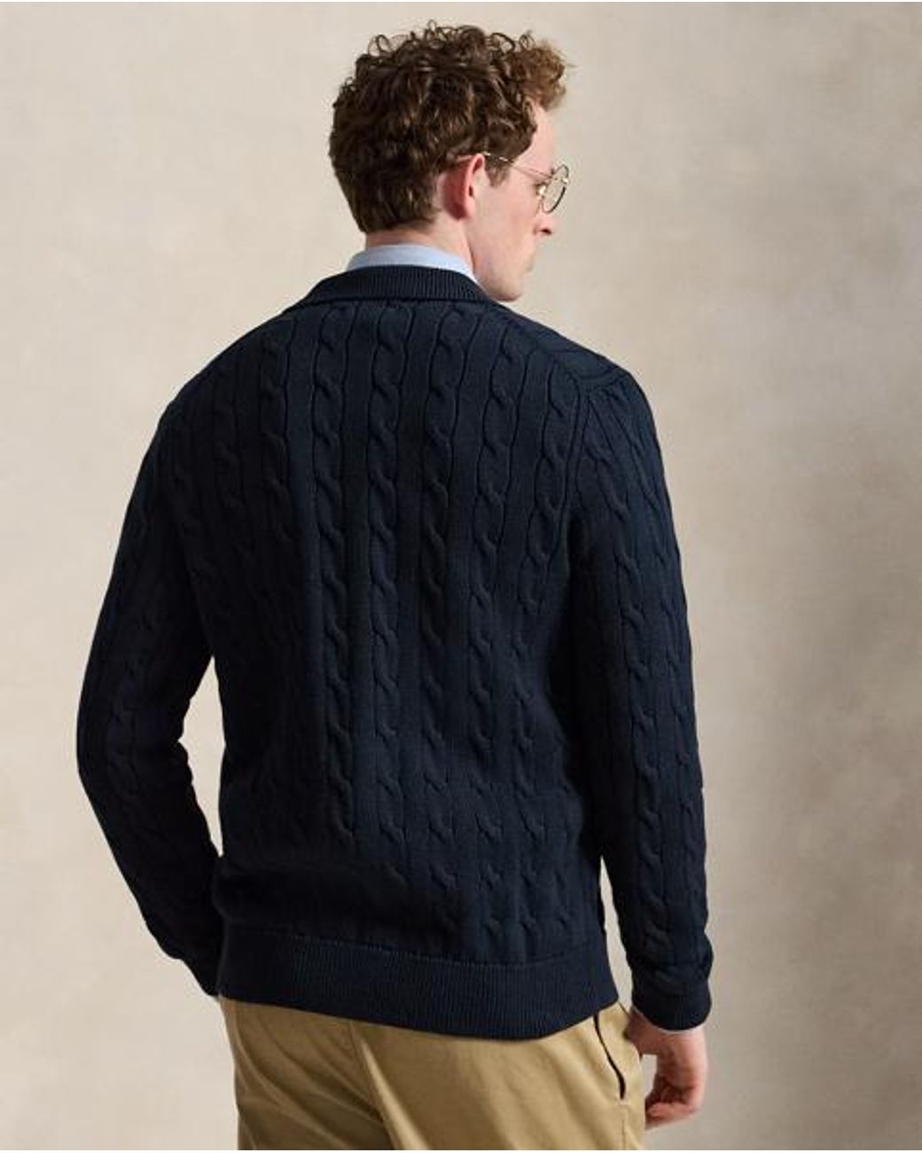 Polo Ralph Lauren Blue Cable-Knit Cotton Cardigan for men