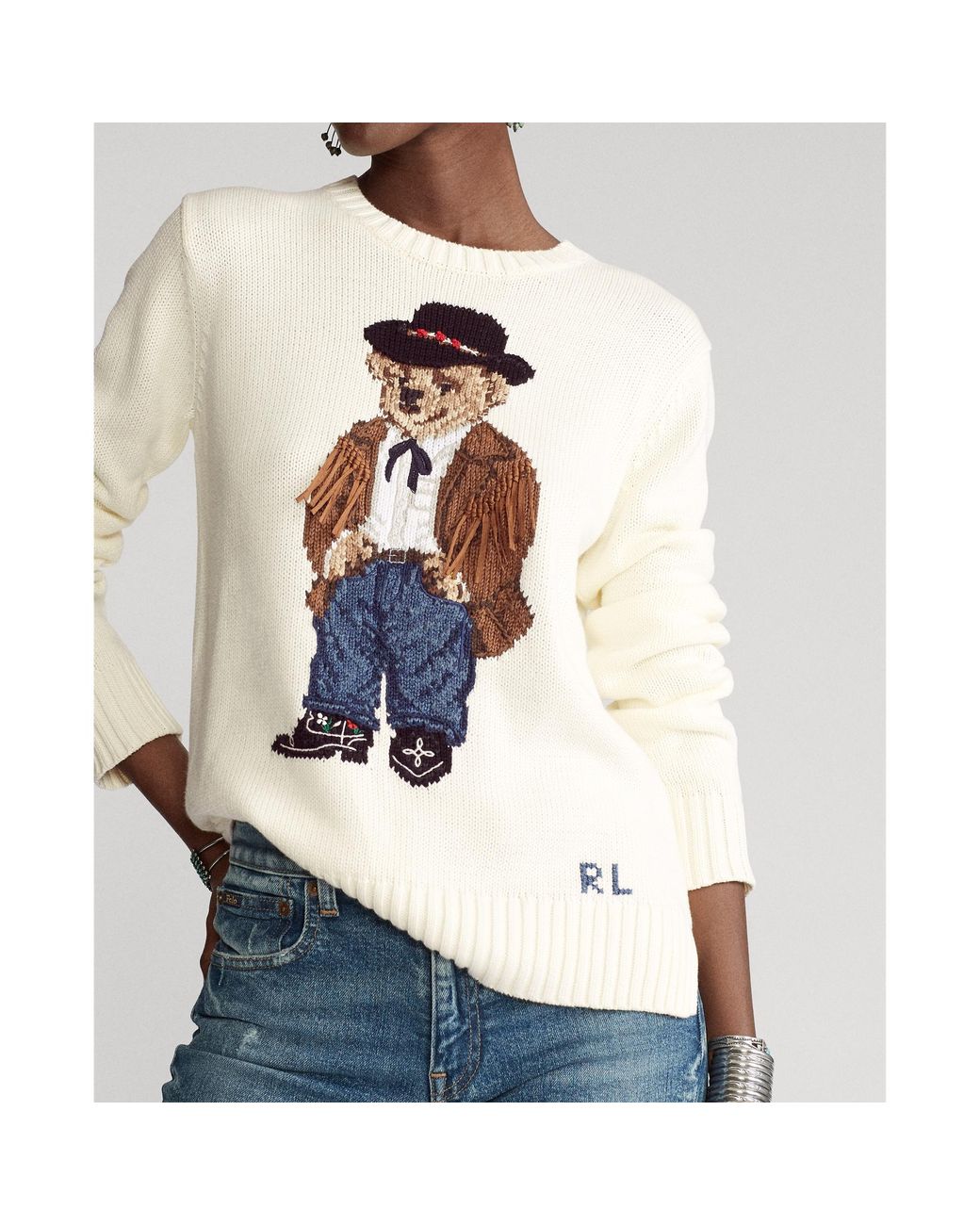 Ralph Lauren Cowboy Polo Bear Jumper | Lyst