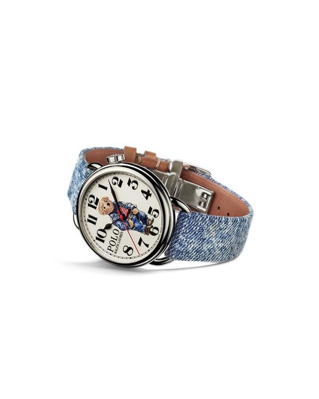 Polo Ralph Lauren 42 Mm Denim Polo Bear Steel White Dial in Metallic for Men Lyst UK