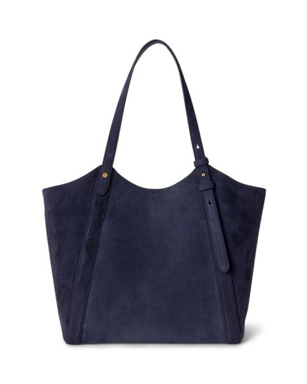 Ralph Lauren Blue Sheep-Suede Large Tasha Tote Bag