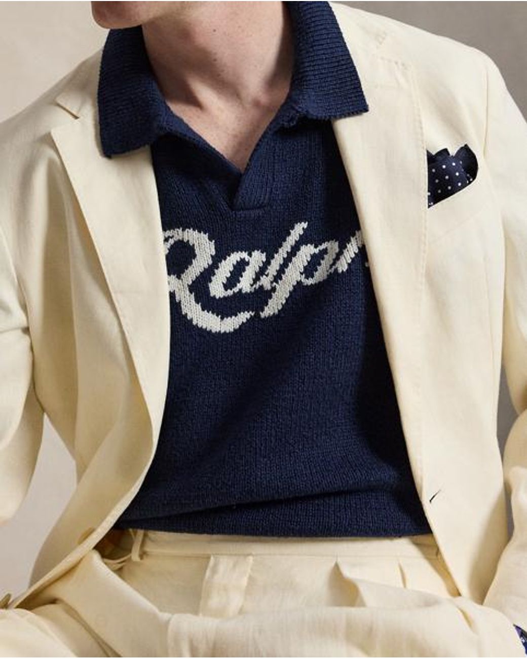Polo Ralph Lauren Blue The Ralph Lauren Logo Short-Sleeve Jumper for men