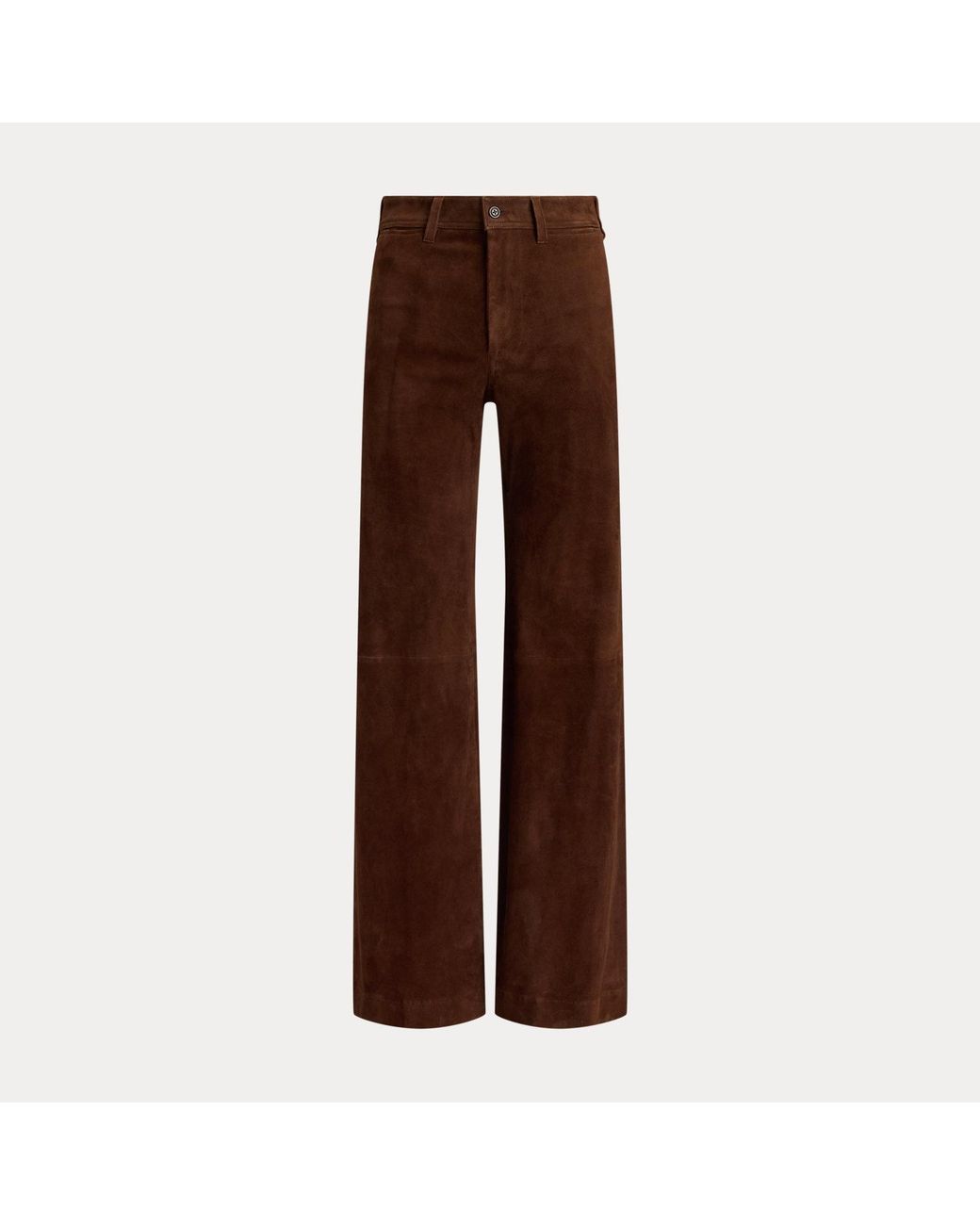 Ralph Lauren Brown Beaton Suede Trouser