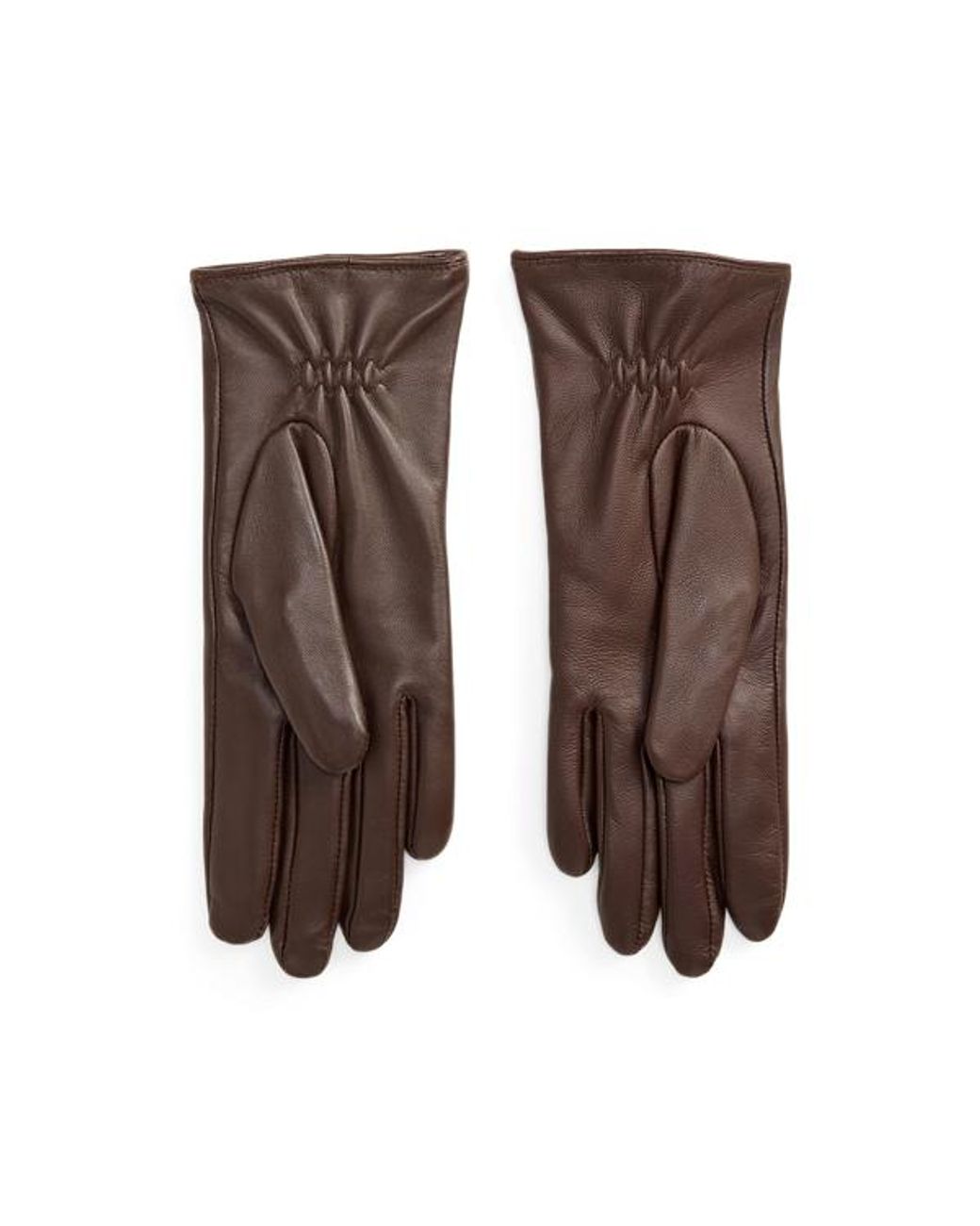 Polo Ralph Lauren Black Stitched Leather Gloves