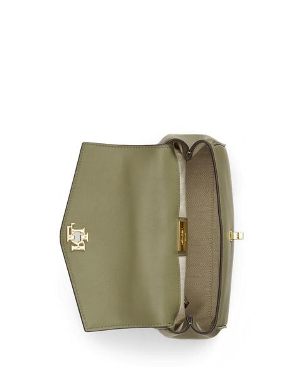 Ralph Lauren Natural Nappa Leather Small Farrah Soft Satchel