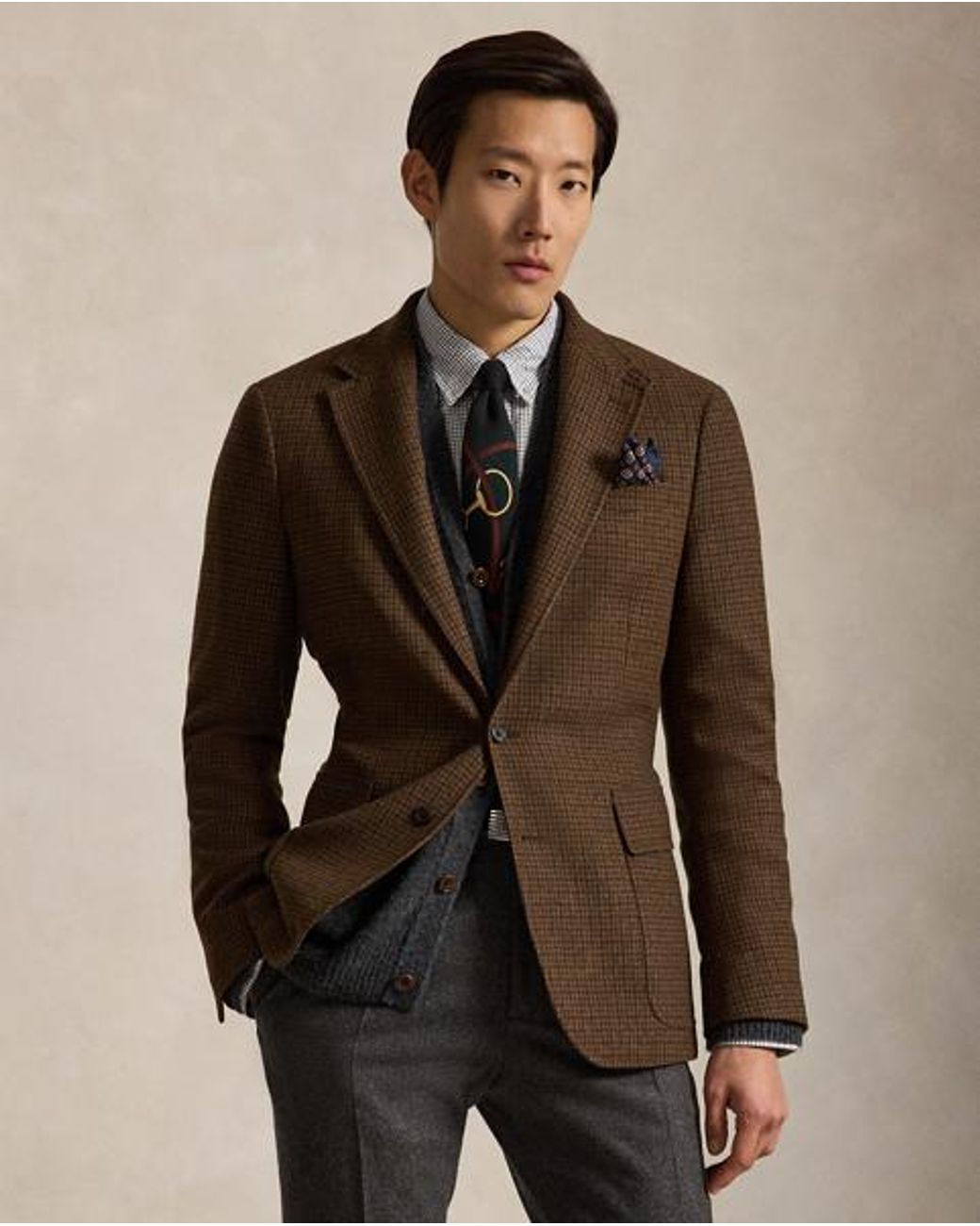 Polo Ralph Lauren Brown Polo Modern Fit Plaid Blazer for men