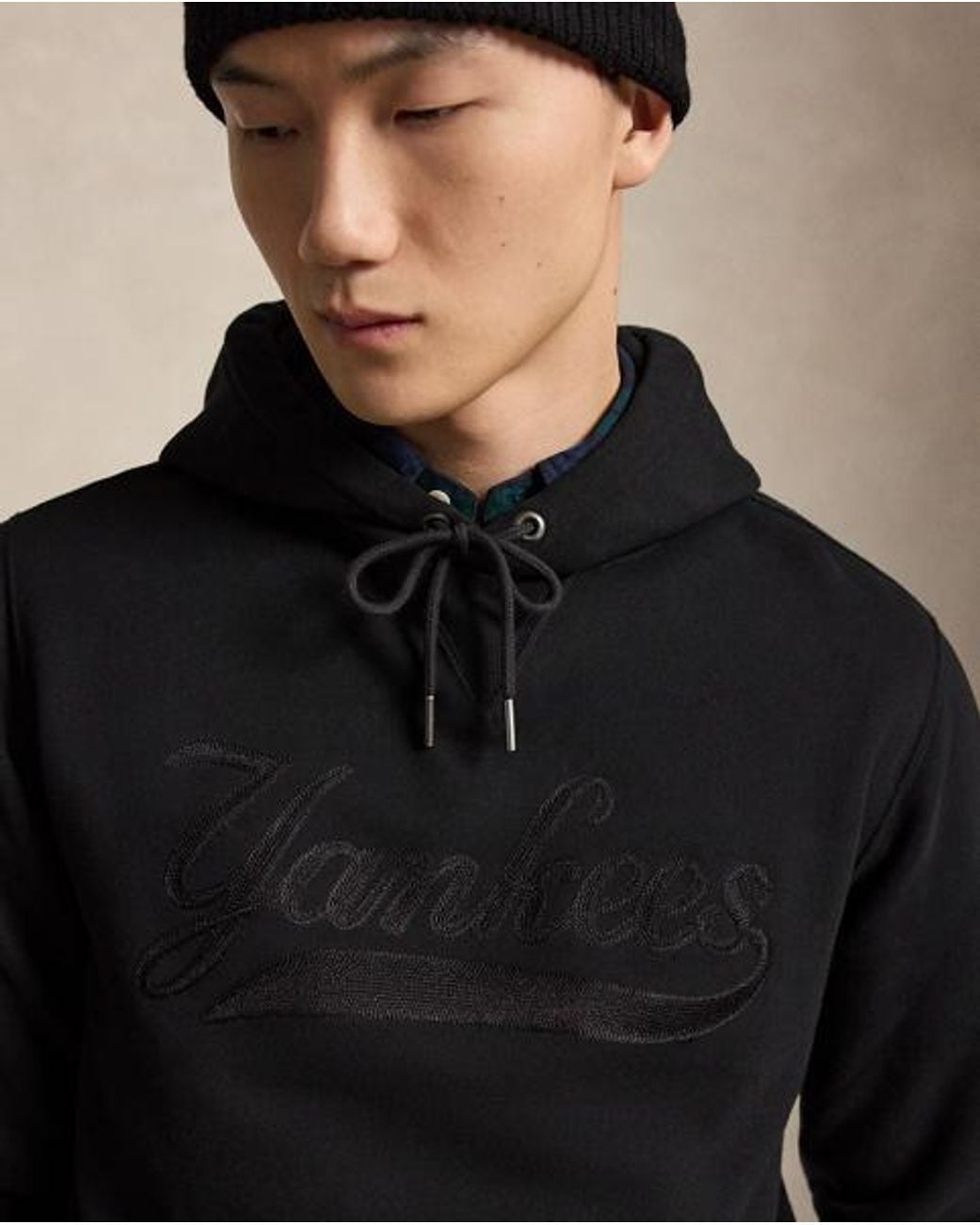 Polo Ralph Lauren Black Polo Ralph Lauren Lauren Yankees Hoodie for men