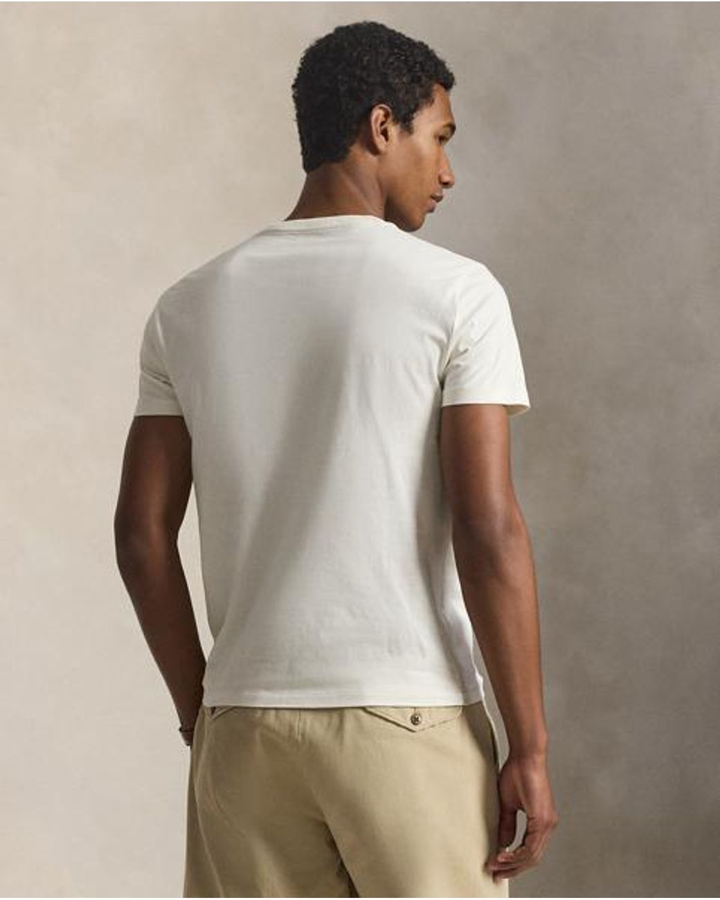 Polo Ralph Lauren Natural Custom Slim Fit Jersey Crewneck T-Shirt for men