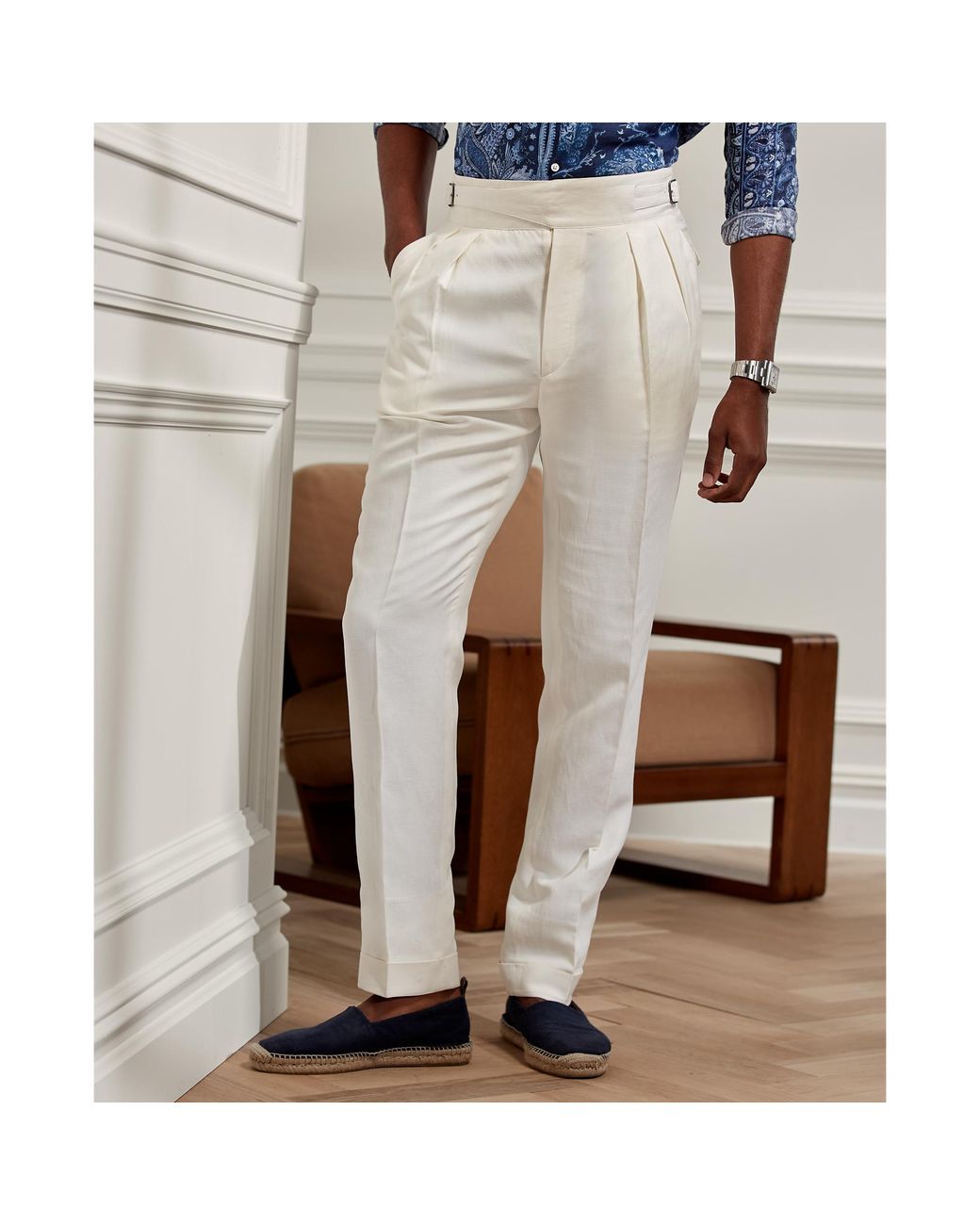 Ralph lauren mens linen trousers online