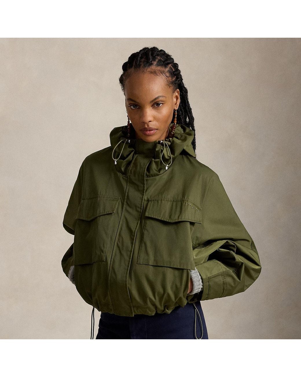 Polo Ralph Lauren Green Cropped Windbreaker