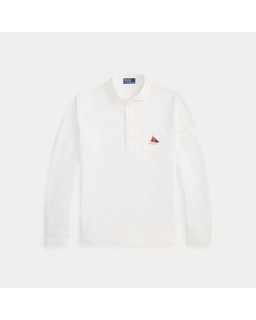 Polo Ralph Lauren White Classic Fit Embroidered Mesh Polo Shirt for men