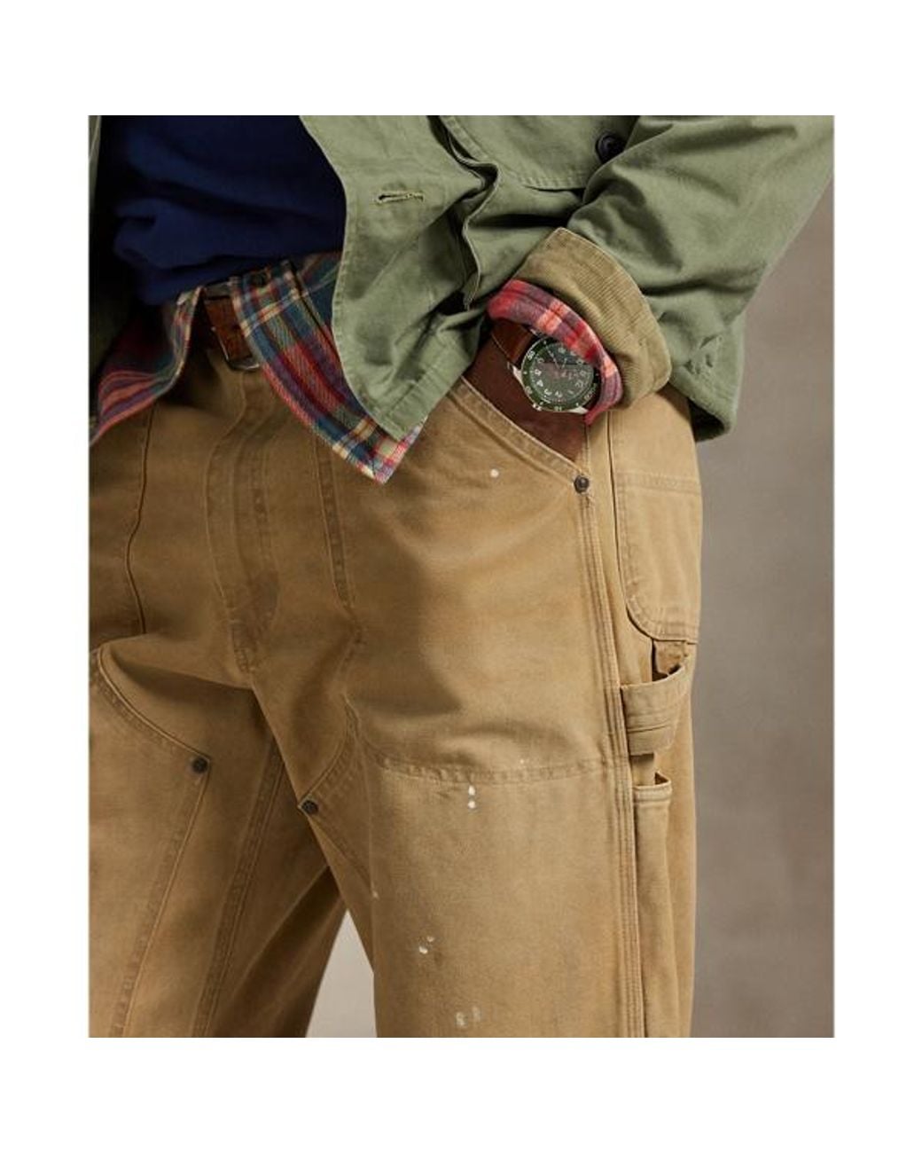 Polo Ralph Lauren Green Polo Dungaree Fit Carpenter Trousers for men