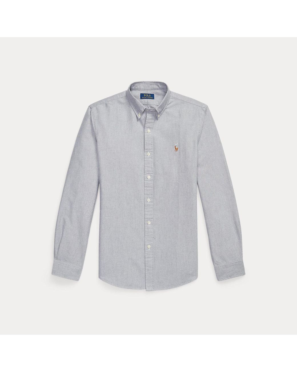 Polo Ralph Lauren Gray Slim Fit Oxford Shirt for men