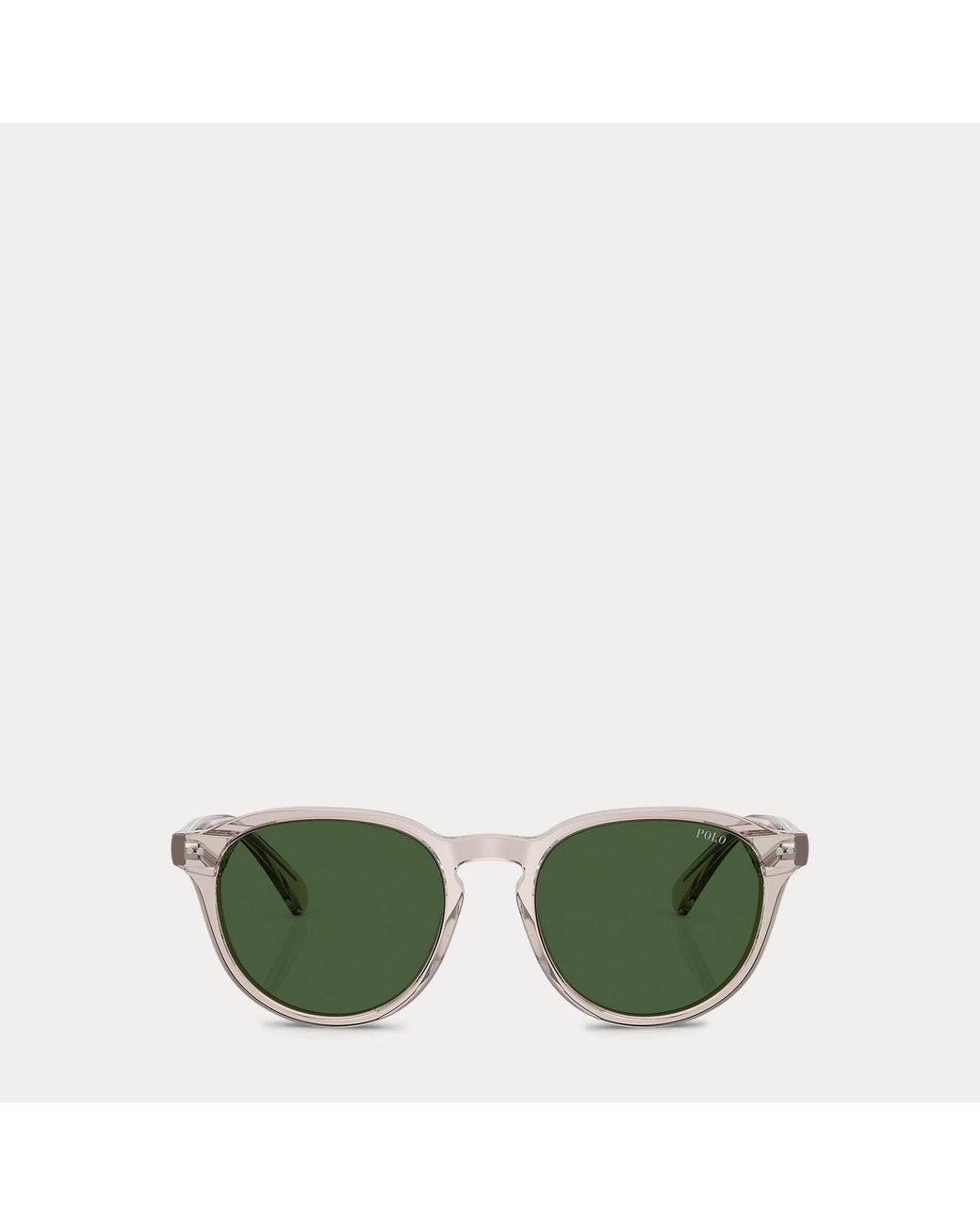 Polo Ralph Lauren Green Heritage Pen-Hinge Round Sunglasses for men