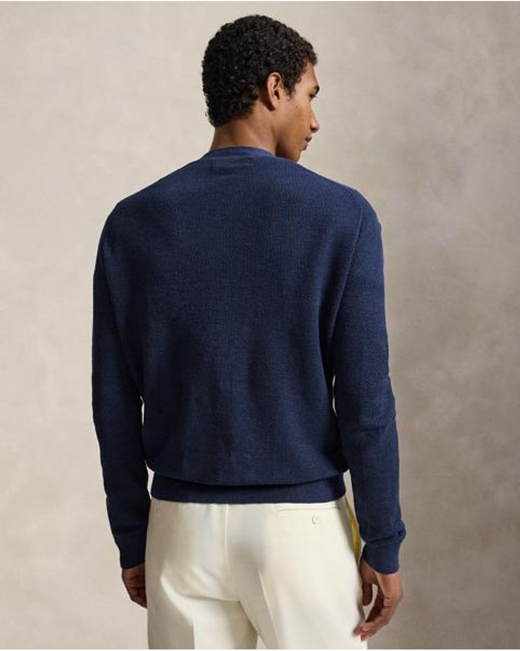 Polo Ralph Lauren Blue Relaxed Fit Linen Cardigan for men