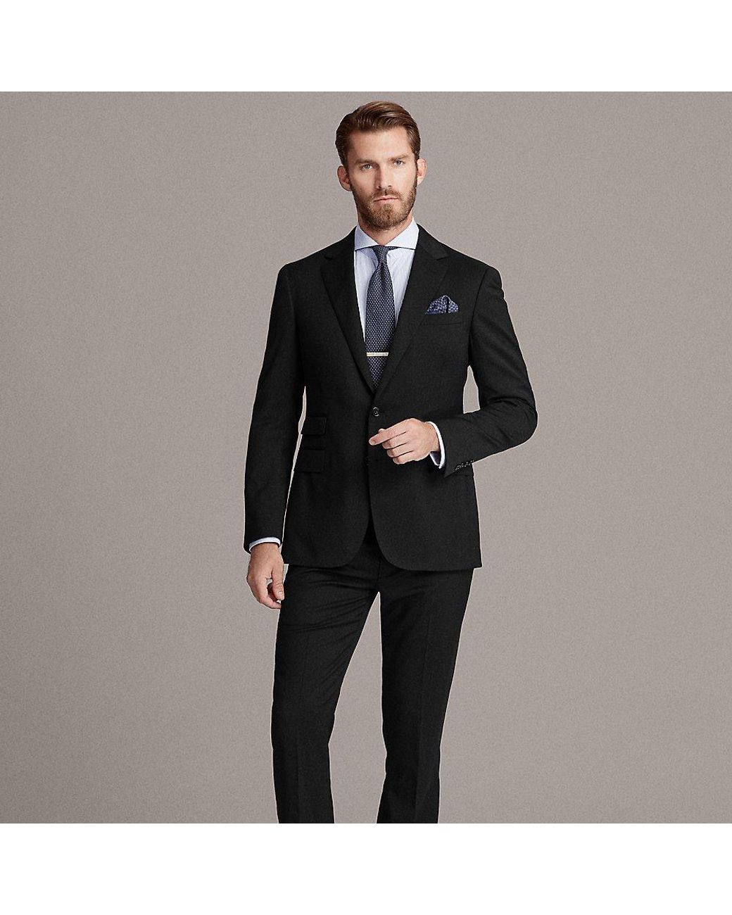Ralph Lauren Purple Label Gregory Wool Serge Suit in Black for Men | Lyst