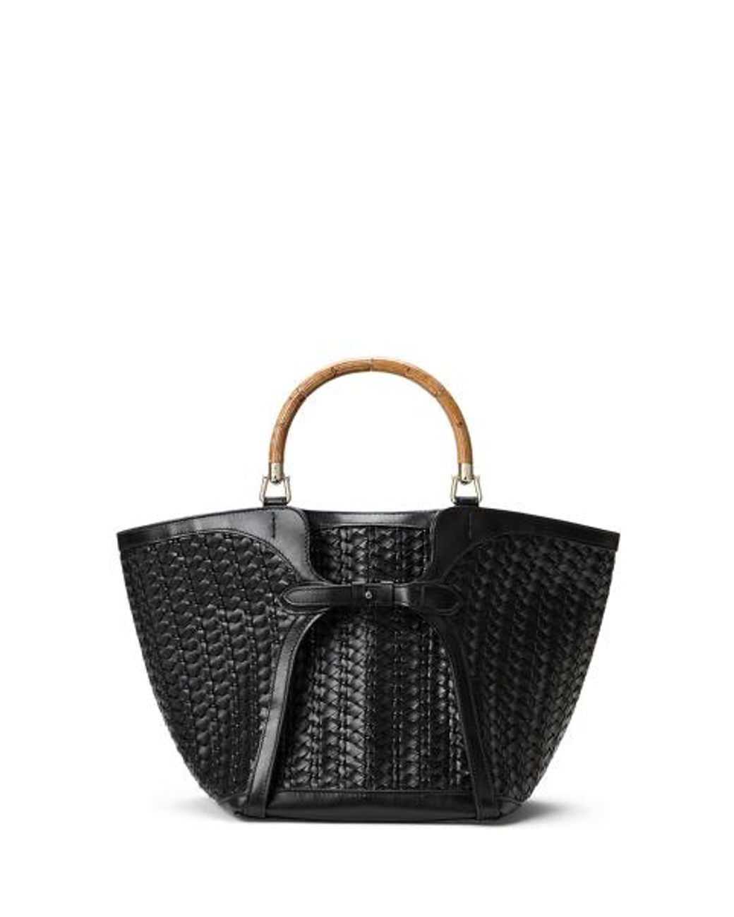 Ralph Lauren Red The Ralph Lauren Braided Leather Tote