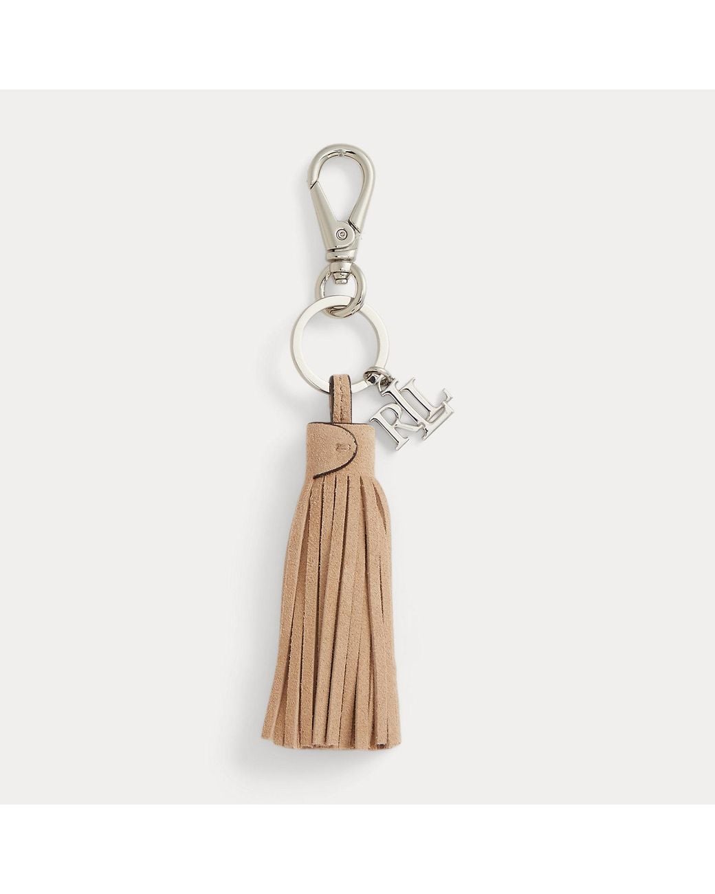 Ralph Lauren Metallic Logo & Suede Tassel Charm