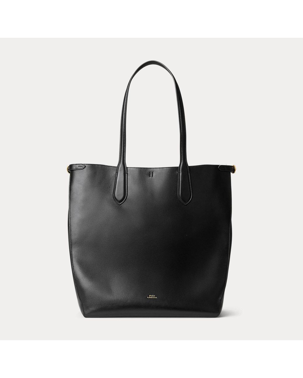 Polo Ralph Lauren Black Bellport Leather North-South Tote