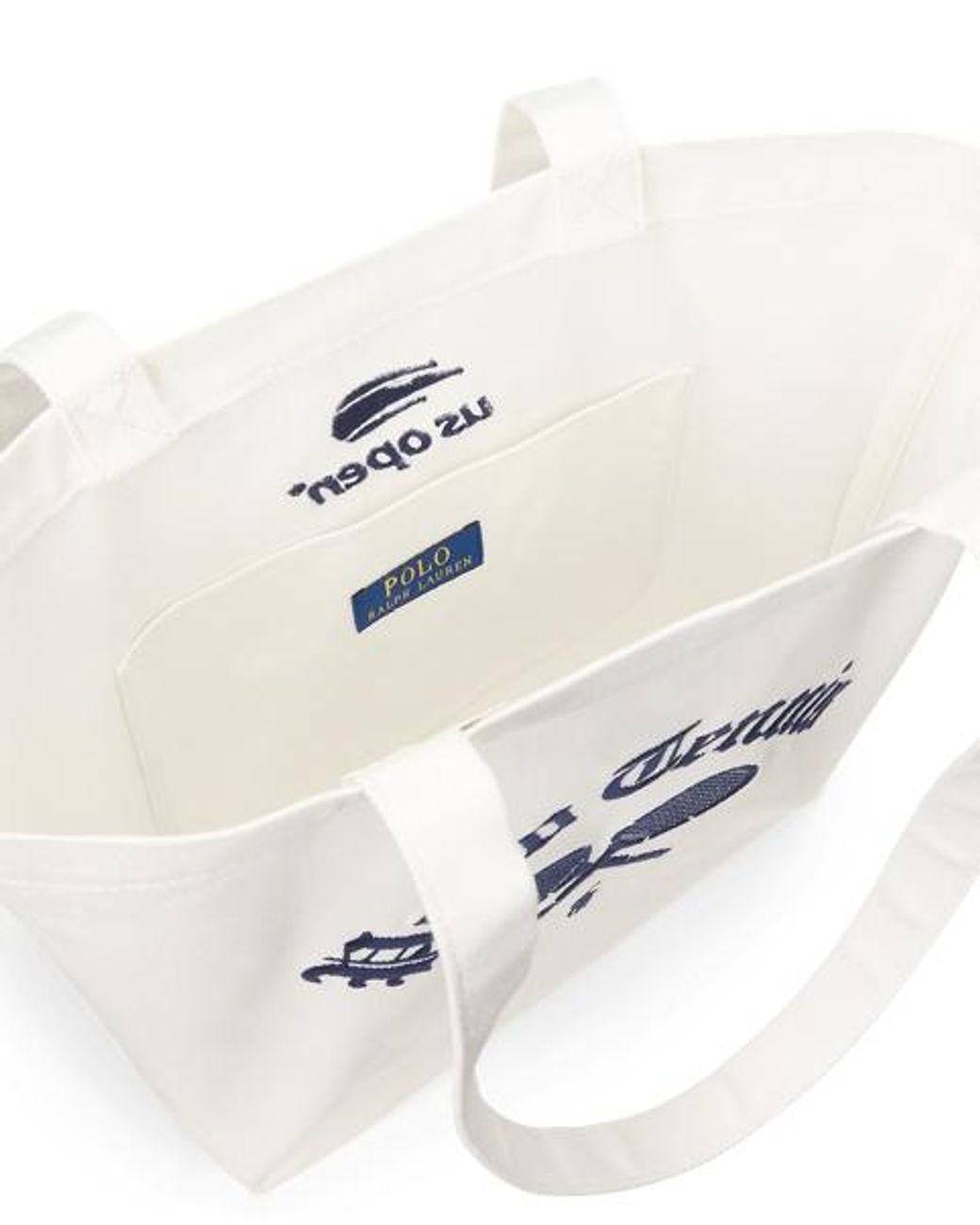 Polo Ralph Lauren White Us Open Polo Tennis Shopper Tote for men