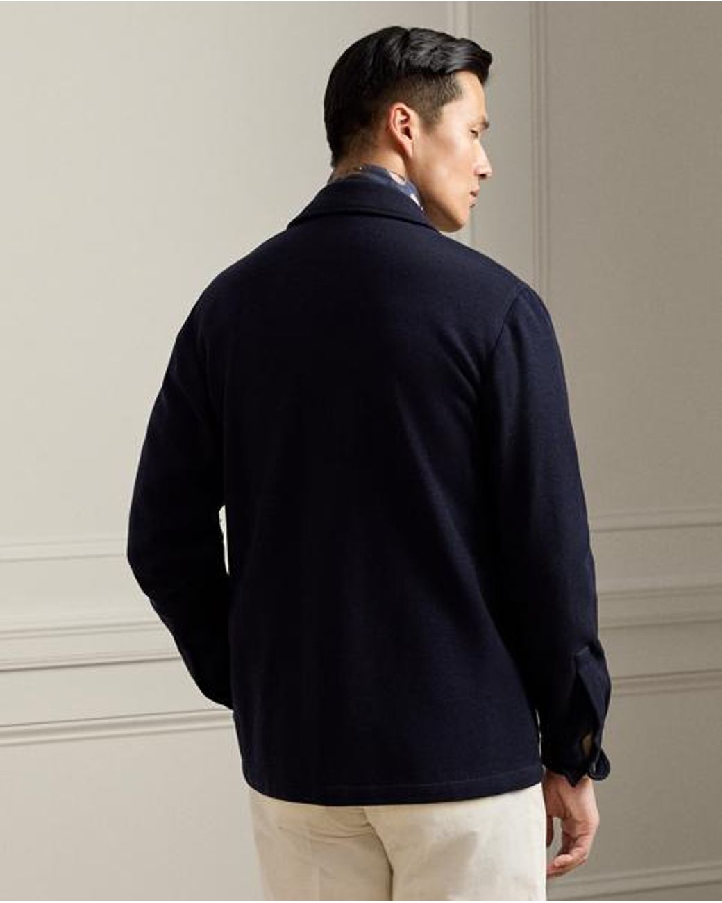 Ralph Lauren Blue Hand-Tailored Wool-Blend Piqué Jacket for men