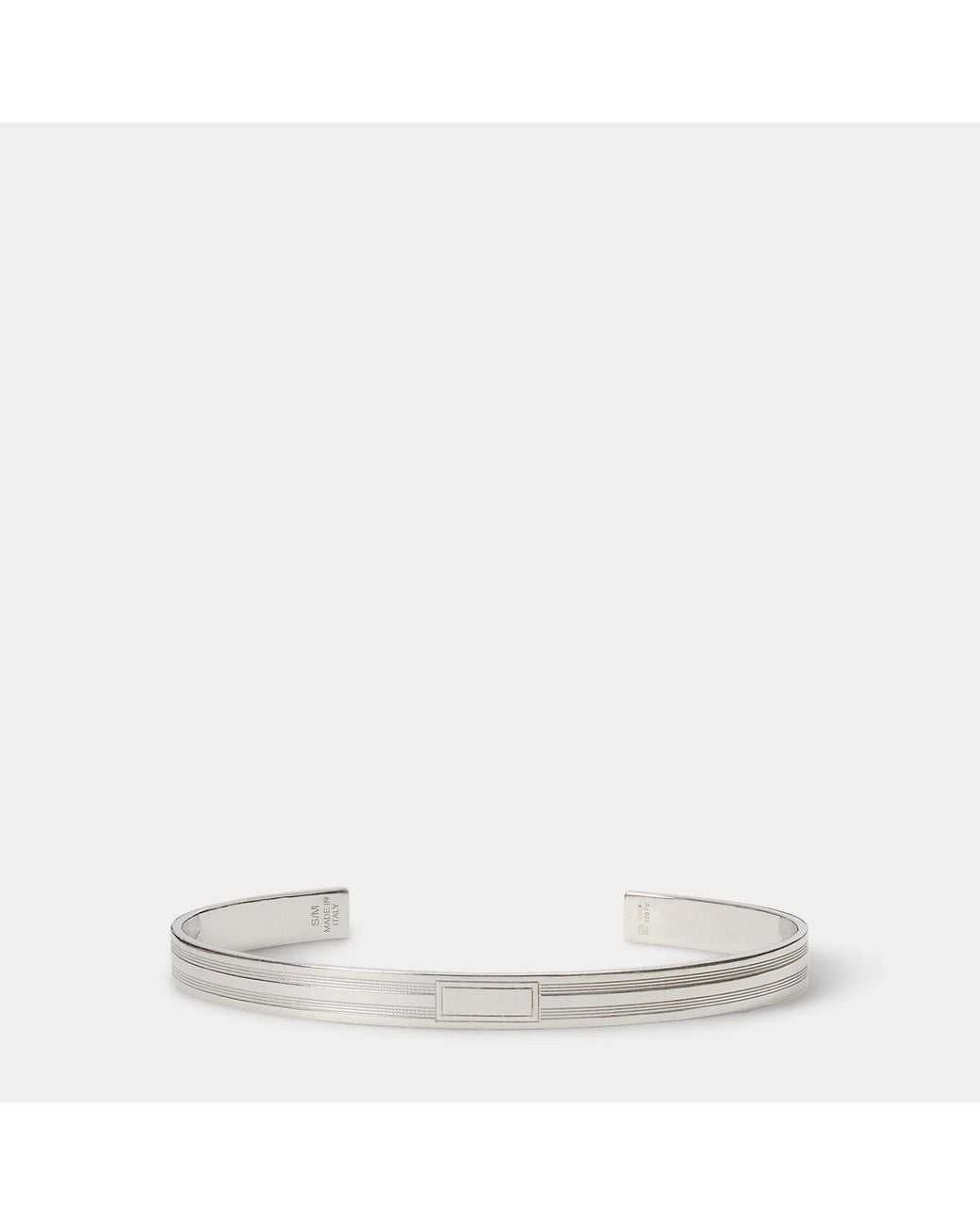 Ralph Lauren Blue Sterling Engine-Turned Cuff for men