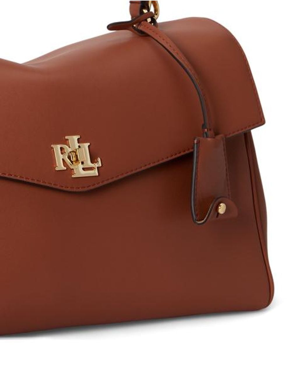 Ralph Lauren Brown Nappa Leather Medium Farrah Soft Satchel