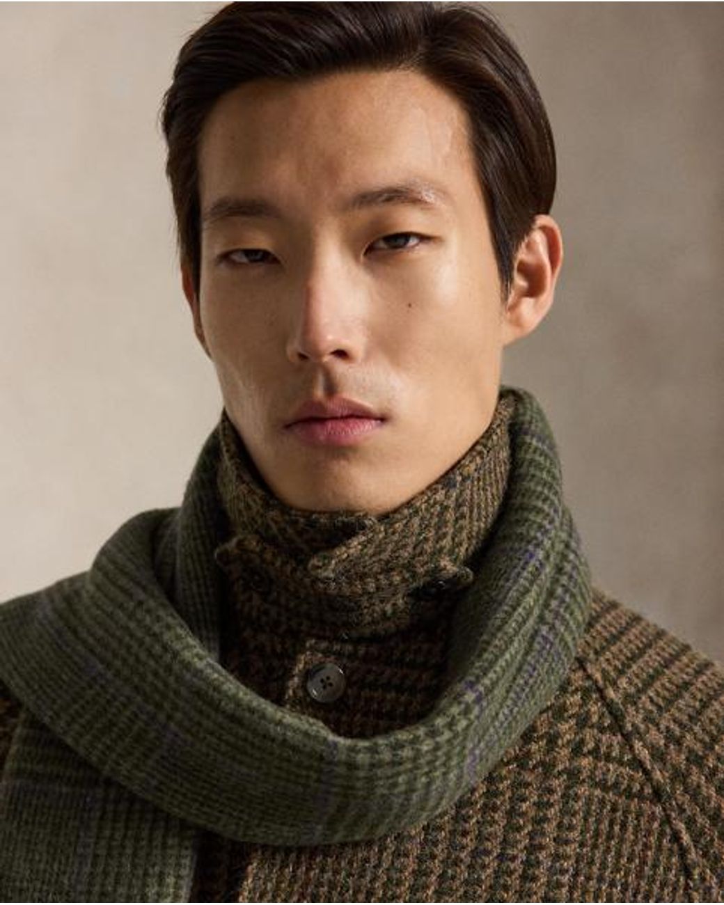 Polo Ralph Lauren Green Glen Plaid Wool Tweed Balmacaan Coat for men