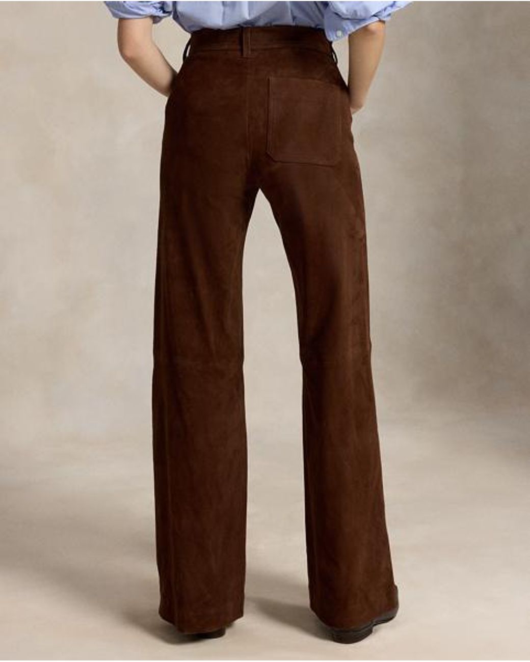 Ralph Lauren Brown Beaton Suede Trouser