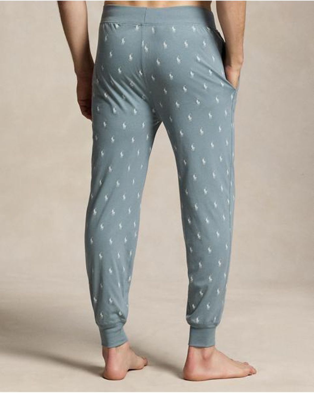 Polo Ralph Lauren Blue All-Over Pony Cotton Jersey Sleep Jogger for men