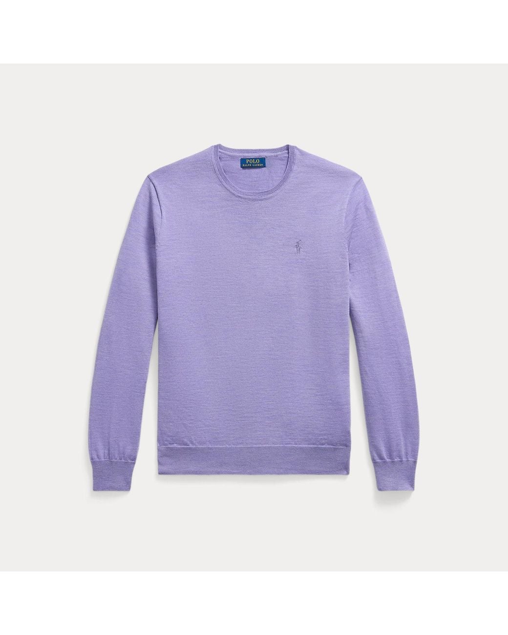 Polo Ralph Lauren Purple Washable Wool Crewneck Jumper for men
