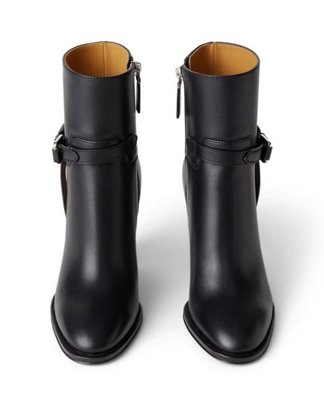 Ralph Lauren Black Donnely 90 Mm Calfskin Bootie