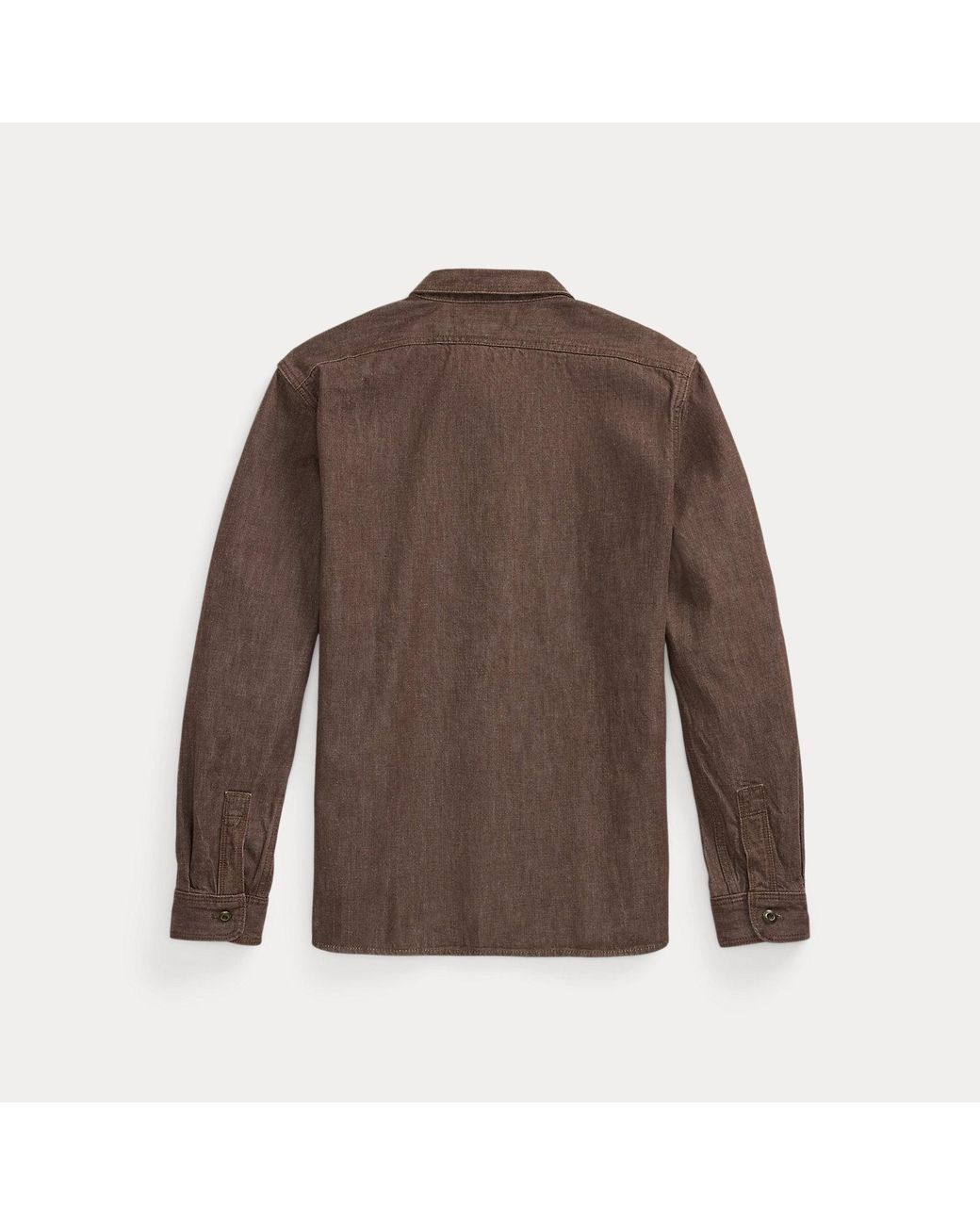 RRL Brown Denim Workshirt for men